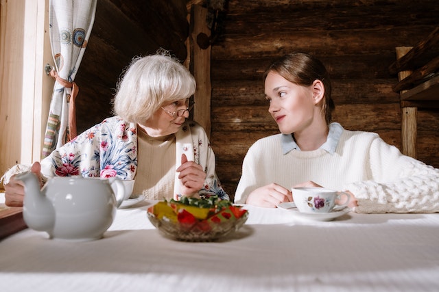 grandmother and granddaughter